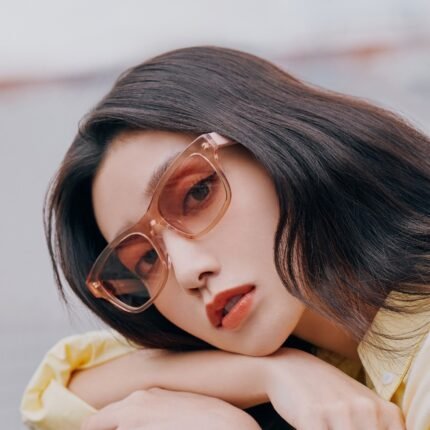 joli polygonal acetate sunglasses