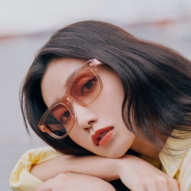 joli polygonal acetate sunglasses
