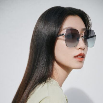 velda polygonal metal sunglasses