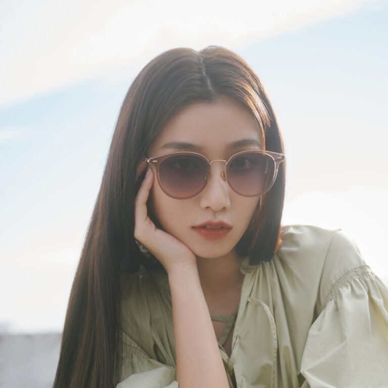 sania round acetate & metal sunglasses