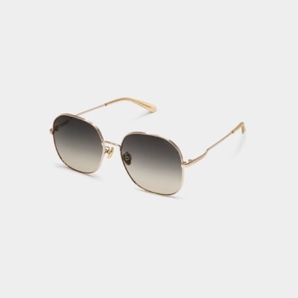 lea polygonal metal sunglasses