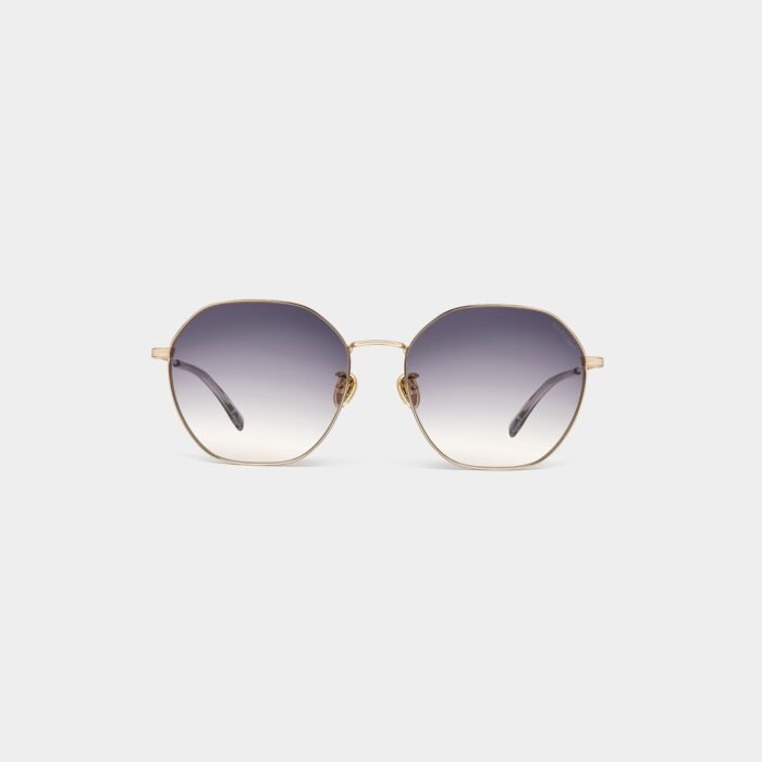 evelyn polygonal metal sunglasses