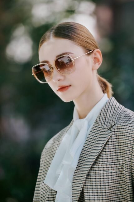 clemmie round acetate sunglasses